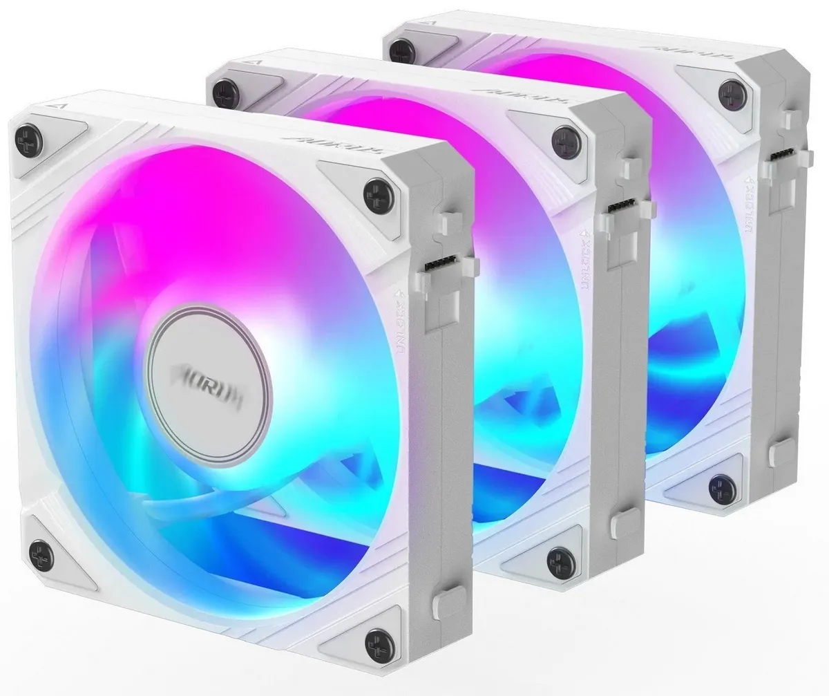 Вентилятор Gigabyte Aorus EZ Chain Fan 120 Ice 3-Pack White (GP-ECFAN1203 ICE) - мініатюра 2