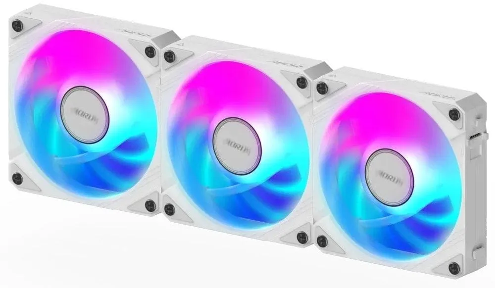 Вентилятор Gigabyte Aorus EZ Chain Fan 120 Ice 3-Pack White (GP-ECFAN1203 ICE) - мініатюра 3