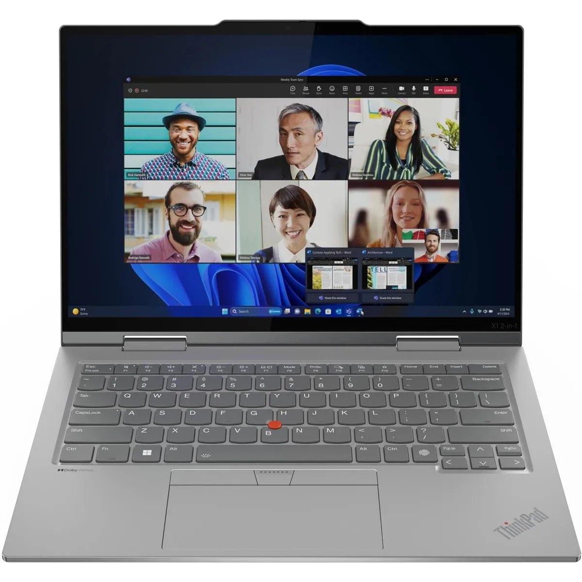 Ноутбук Lenovo ThinkPad X1 2-in-1 Gen 9 (21KE003MRA) Grey - зображення 1