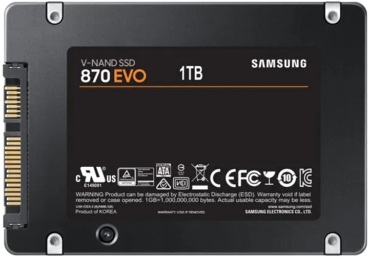 Накопичувач SSD 1TB Samsung 870 EVO 2.5" SATAIII MLC (MZ-77E1T0B/EU) - мініатюра 4