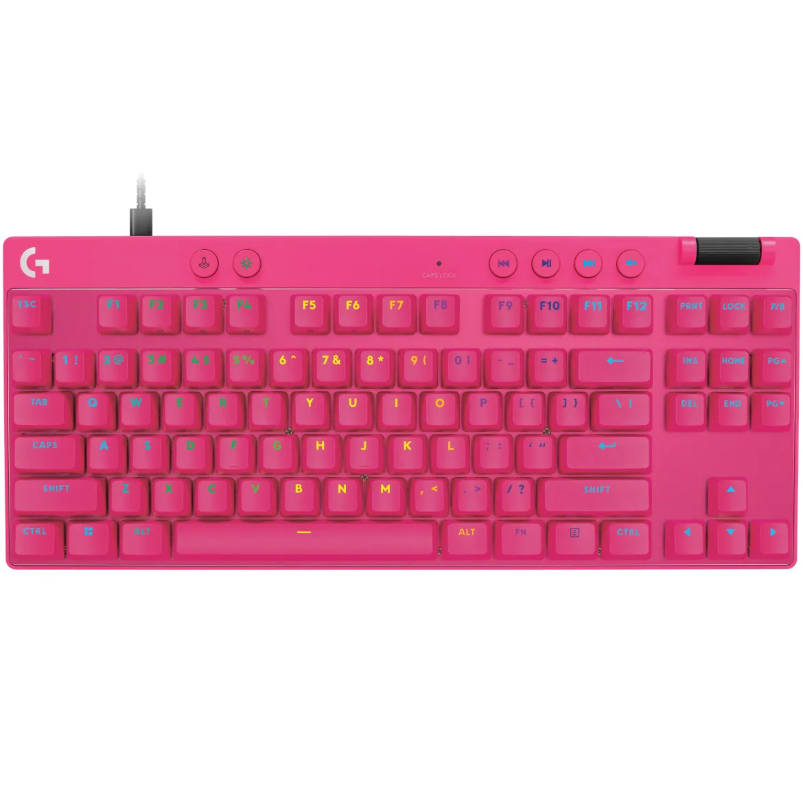 Клавiатура Logitech G PRO X TKL Rapid Magenta (920-013253) - зображення 1
