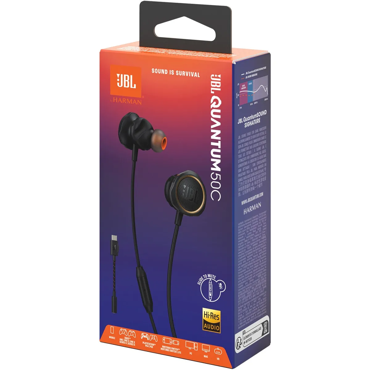 Гарнiтура JBL Quantum 50C Black (JBLQTUM50CBLK) - мініатюра 2