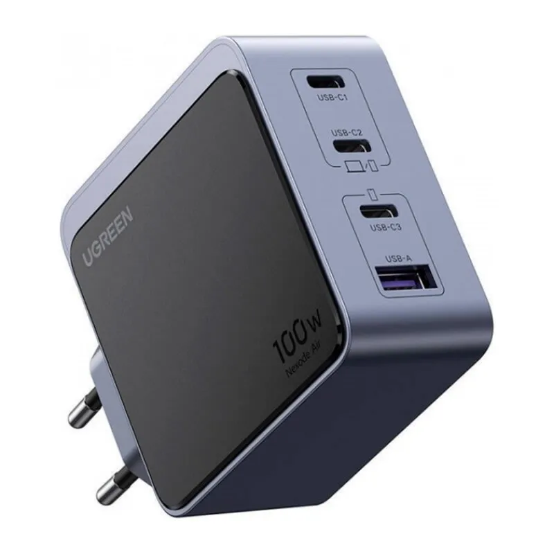 Зарядний пристрій Ugreen Nexode X565 100W GaN (3хUSB-C+USB-A) Gray (35043) - мініатюра 2