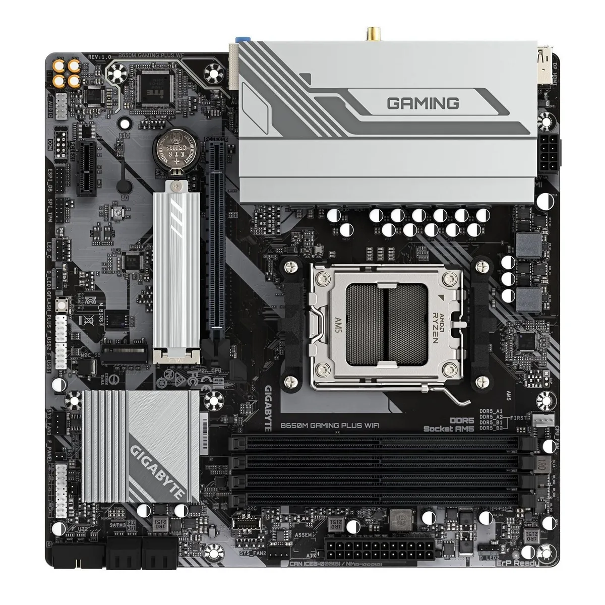Материнська плата Gigabyte B650M Gaming Plus WiFi Socket AM5 - мініатюра 5