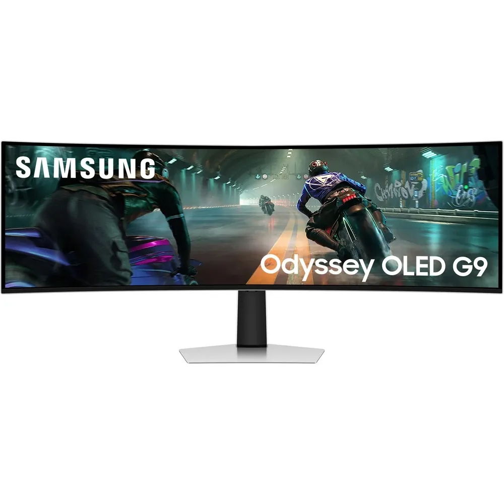 Монiтор Samsung 48.7" Odyssey G9 49DG910 (LS49DG910SIXCI) OLED Silver Curved 144Hz - зображення 1