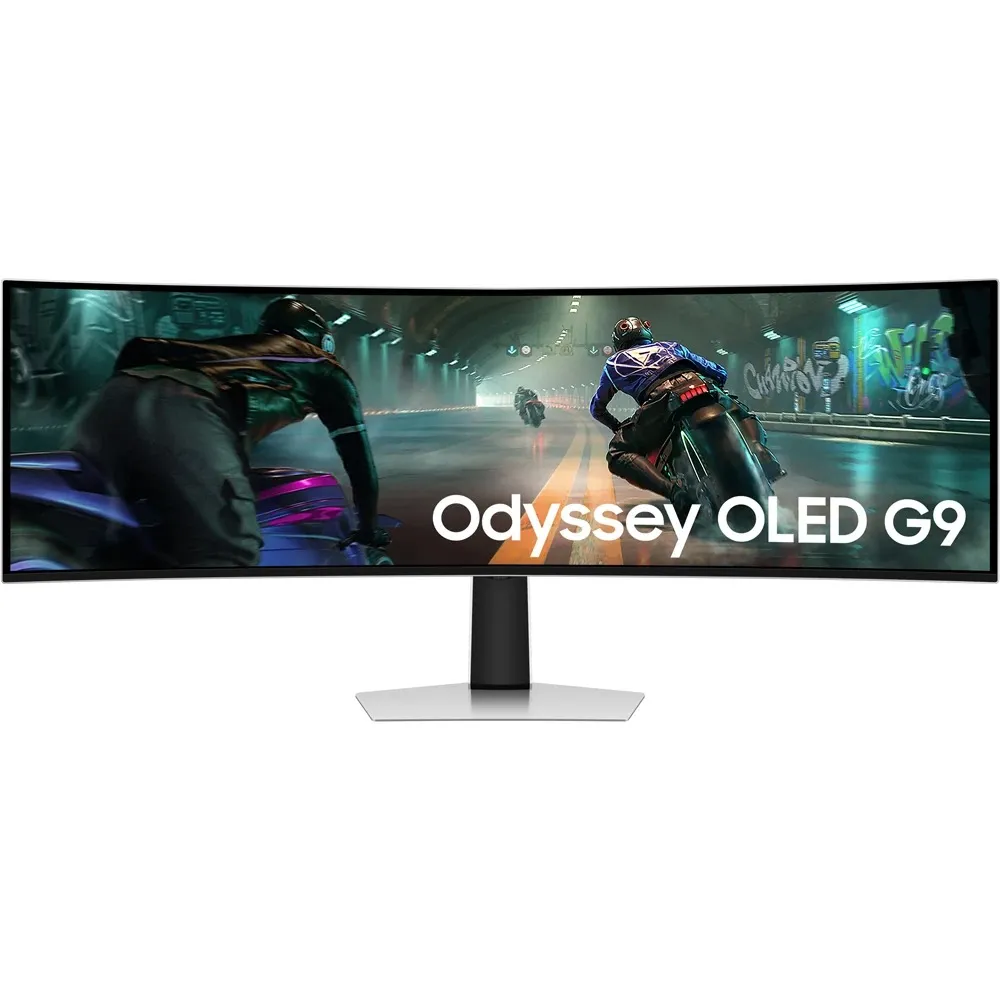 Монiтор Samsung 48.7" Odyssey G9 49DG910 (LS49DG910SIXCI) OLED Silver Curved 144Hz - мініатюра 2