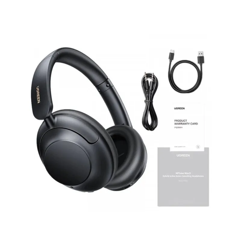 Bluetooth-гарнітура Ugreen HP202 HiTune Max5 Hybrid ANC Black (25255) - мініатюра 2