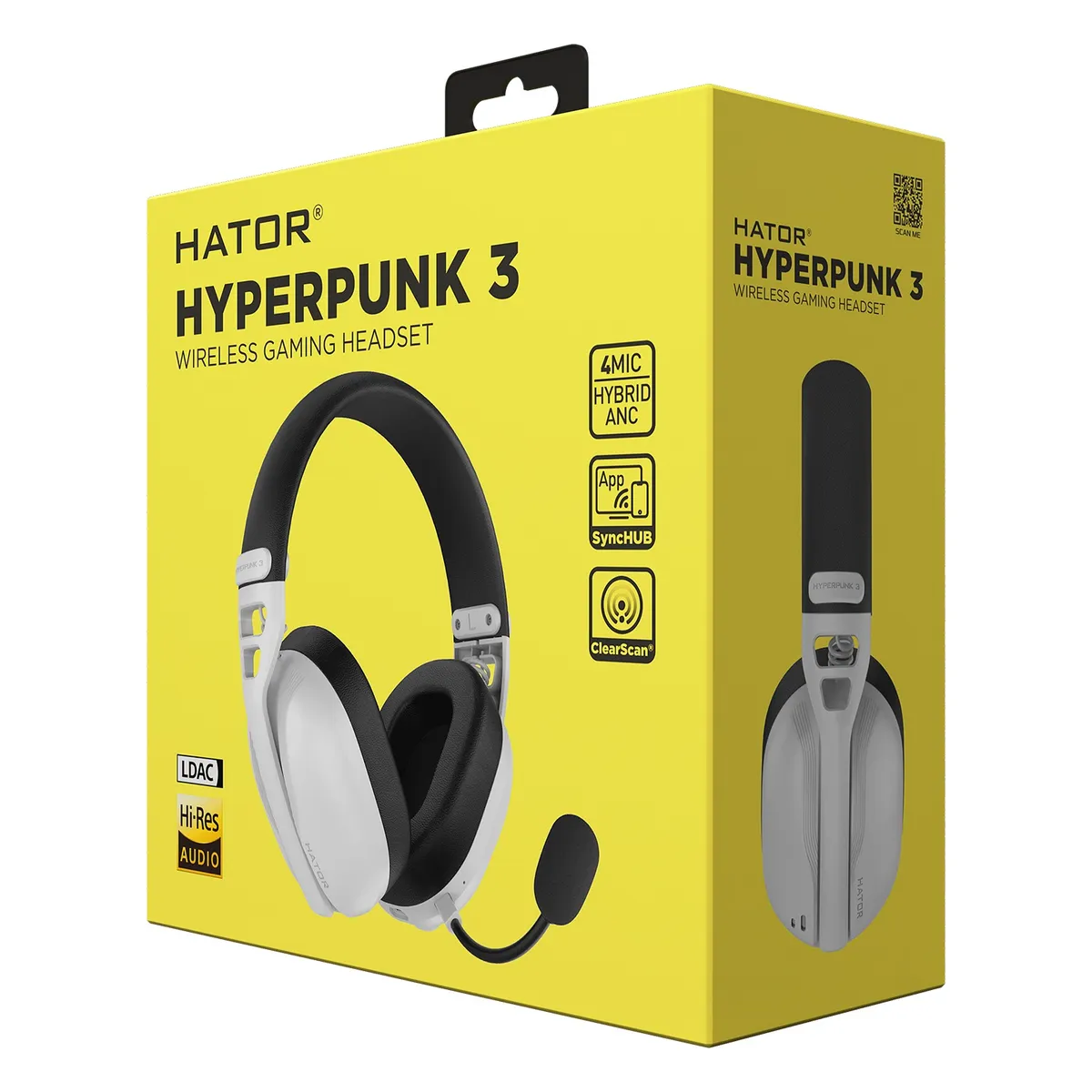 Гарнiтура Hator Hyperpunk 3 Wireless White (ESH16) - мініатюра 8