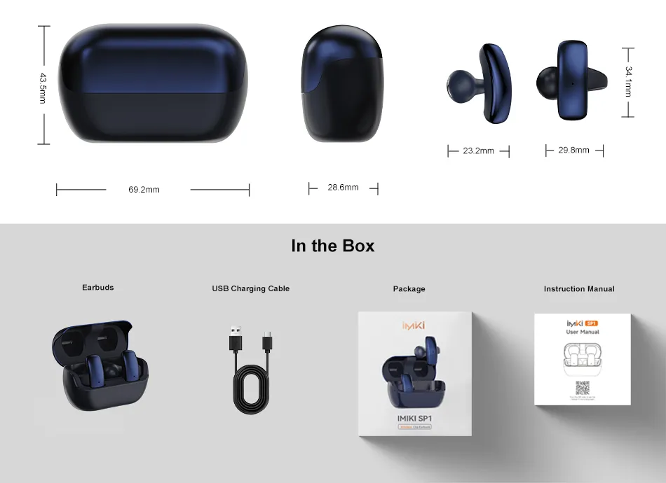 Bluetooth-гарнітура iMiki SP1 Blue - мініатюра 19