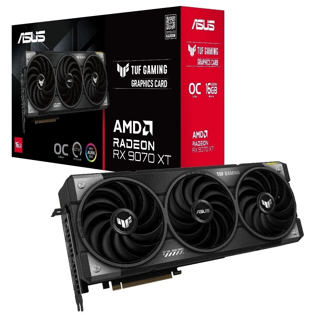Відеокарта AMD Radeon RX 9070 XT 16GB GDDR6 TUF Gaming OC Asus (TUF-RX9070XT-O16G-GAMING) - зображення 1