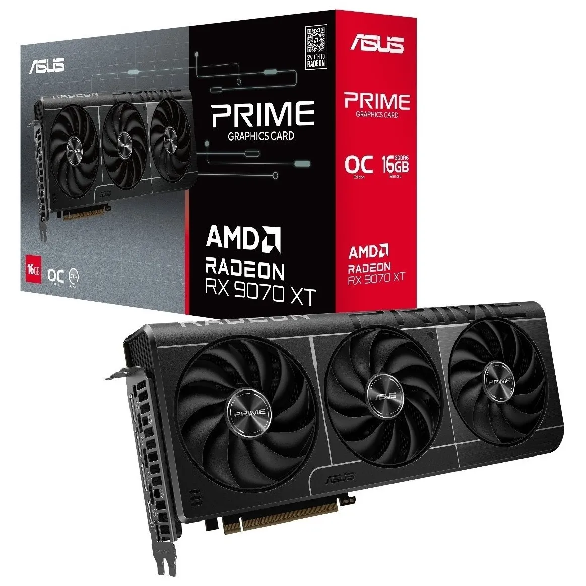 Відеокарта AMD Radeon RX 9070 XT 16GB GDDR6 Prime OC Asus (PRIME-RX9070XT-O16G) - зображення 1