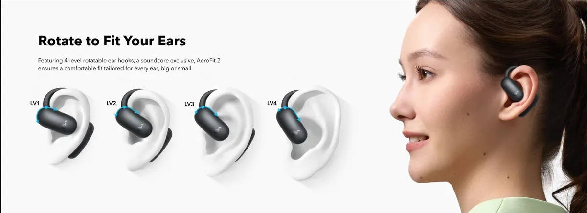 Bluetooth-гарнітура Anker SoundCore AeroFit 2 Black (A3874G11) - мініатюра 28