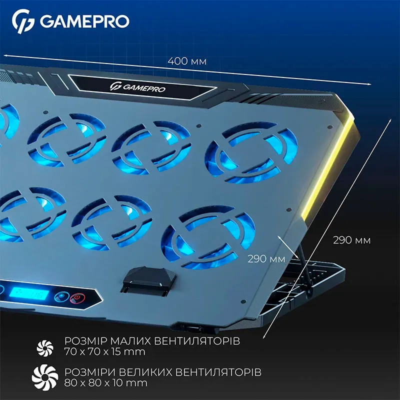 Охолоджуюча підставка для ноутбука GamePro CP1040 - мініатюра 6