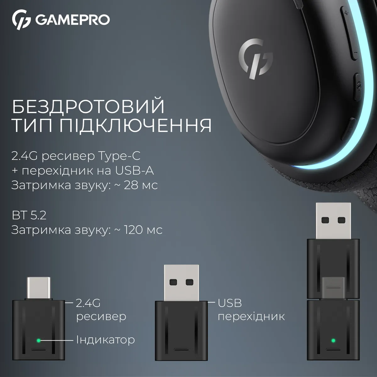 Гарнітура GamePro Asgard Bragi Black (HSW250B) - мініатюра 10