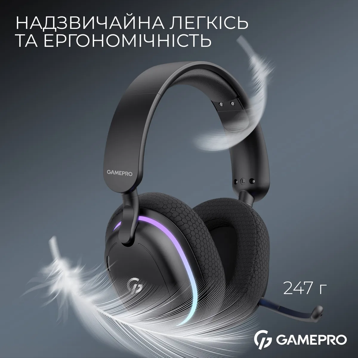 Гарнітура GamePro Asgard Bragi Black (HSW250B) - мініатюра 6