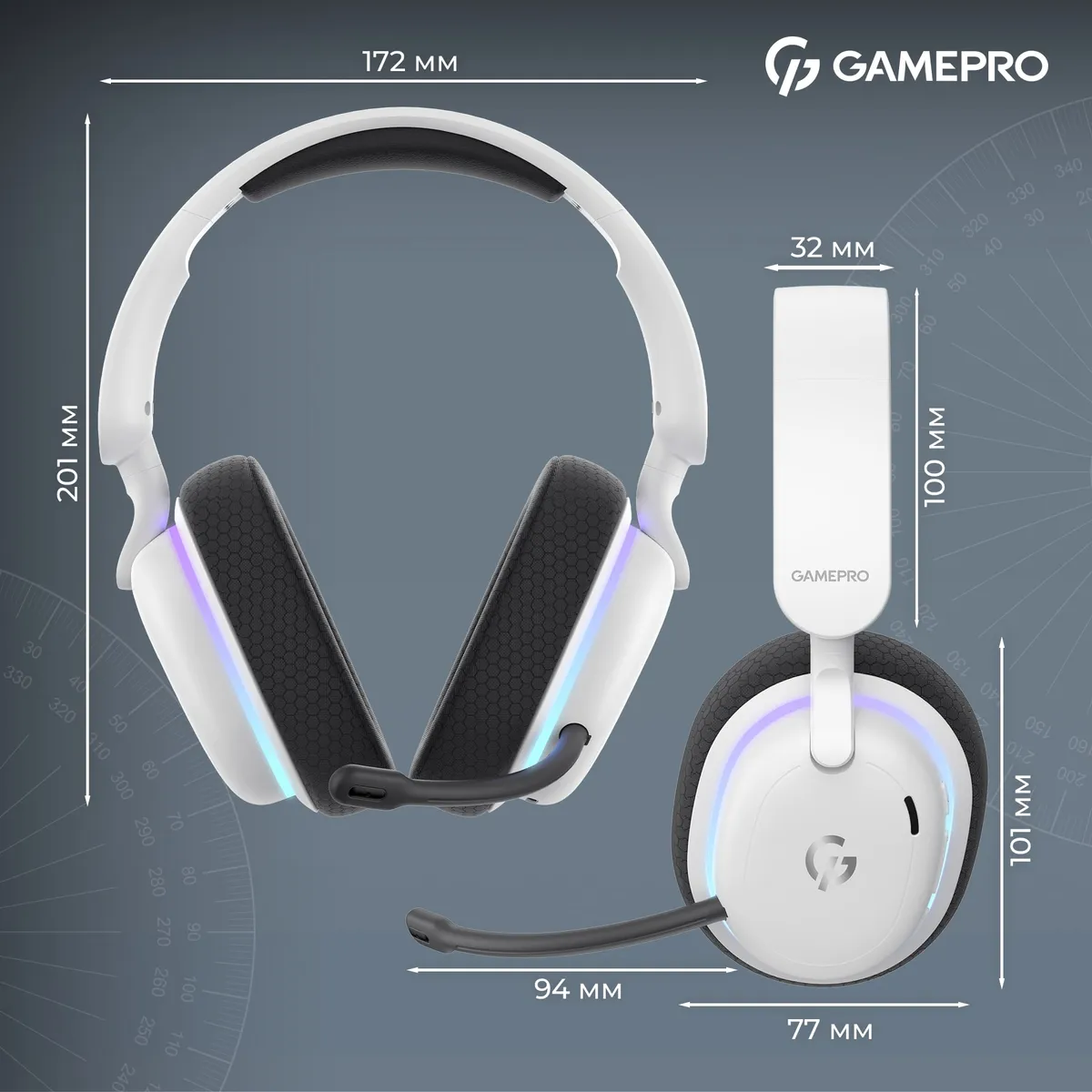 Гарнітура GamePro Asgard Bragi White (HSW250W) - мініатюра 16