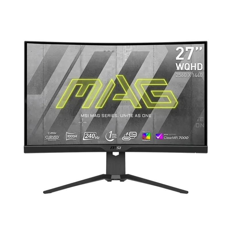 Монітор MSI 27" MAG 275CQRXF VA Black Curved 240Hz - зображення 1