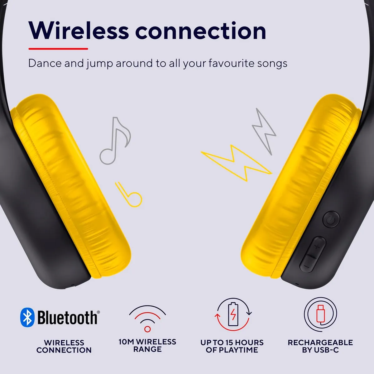 Bluetooth-гарнітура Trust On-ear Nouna Kids, Wireless Pink (25274) - мініатюра 11