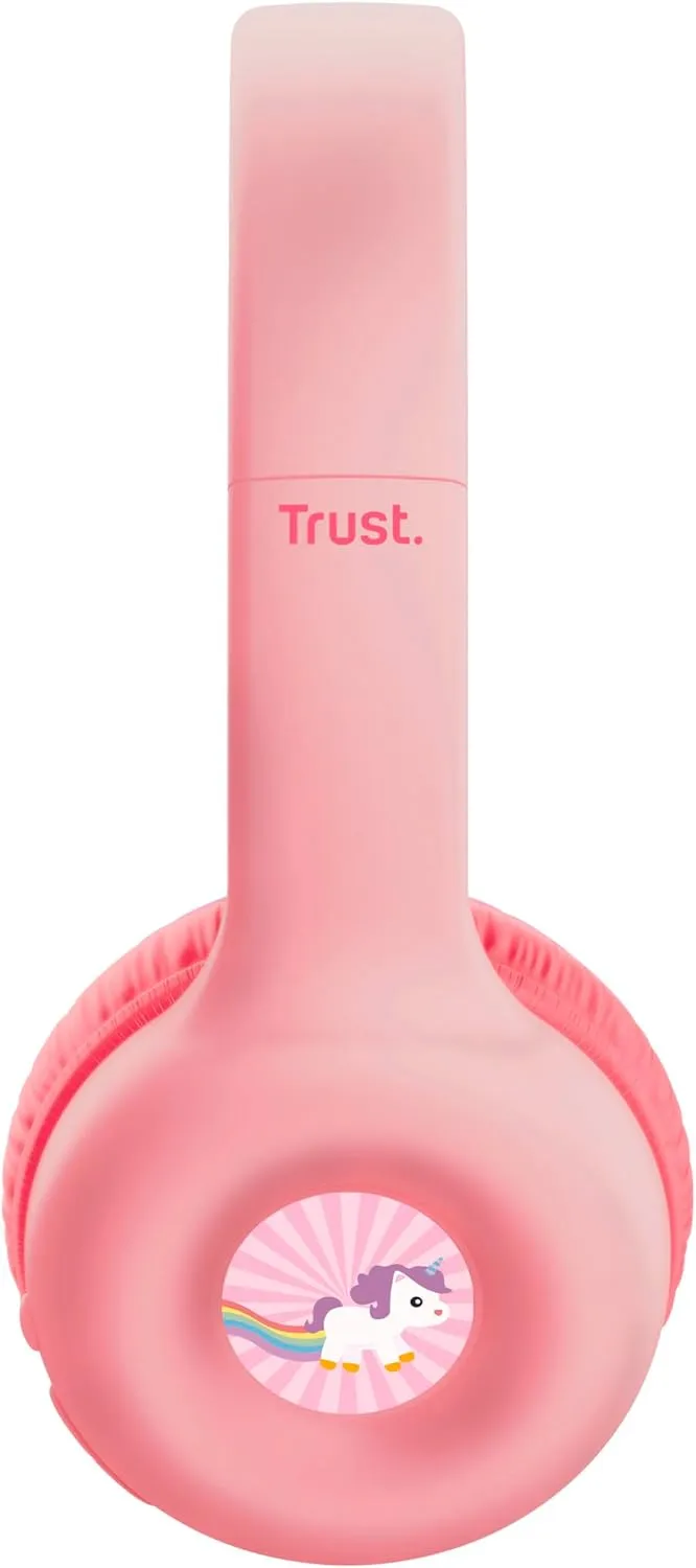 Bluetooth-гарнітура Trust On-ear Nouna Kids, Wireless Pink (25274) - мініатюра 14
