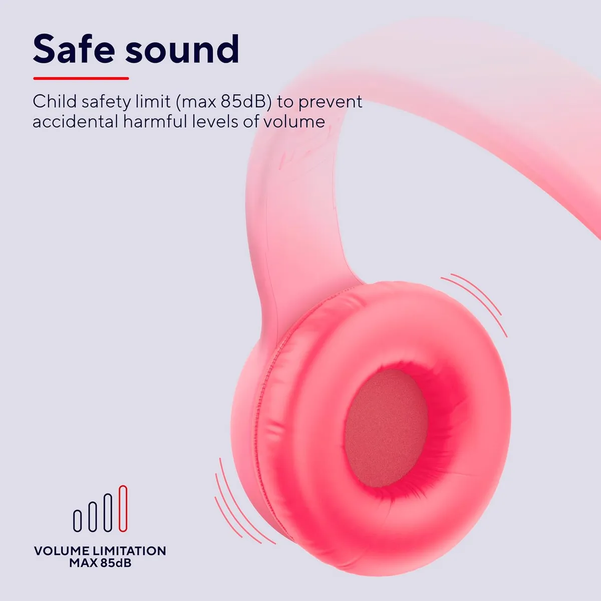 Bluetooth-гарнітура Trust On-ear Nouna Kids, Wireless Pink (25274) - мініатюра 21