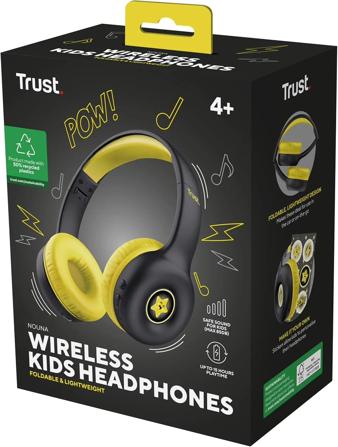 Bluetooth-гарнітура Trust On-ear Nouna Kids, Wireless Pink (25274) - мініатюра 8
