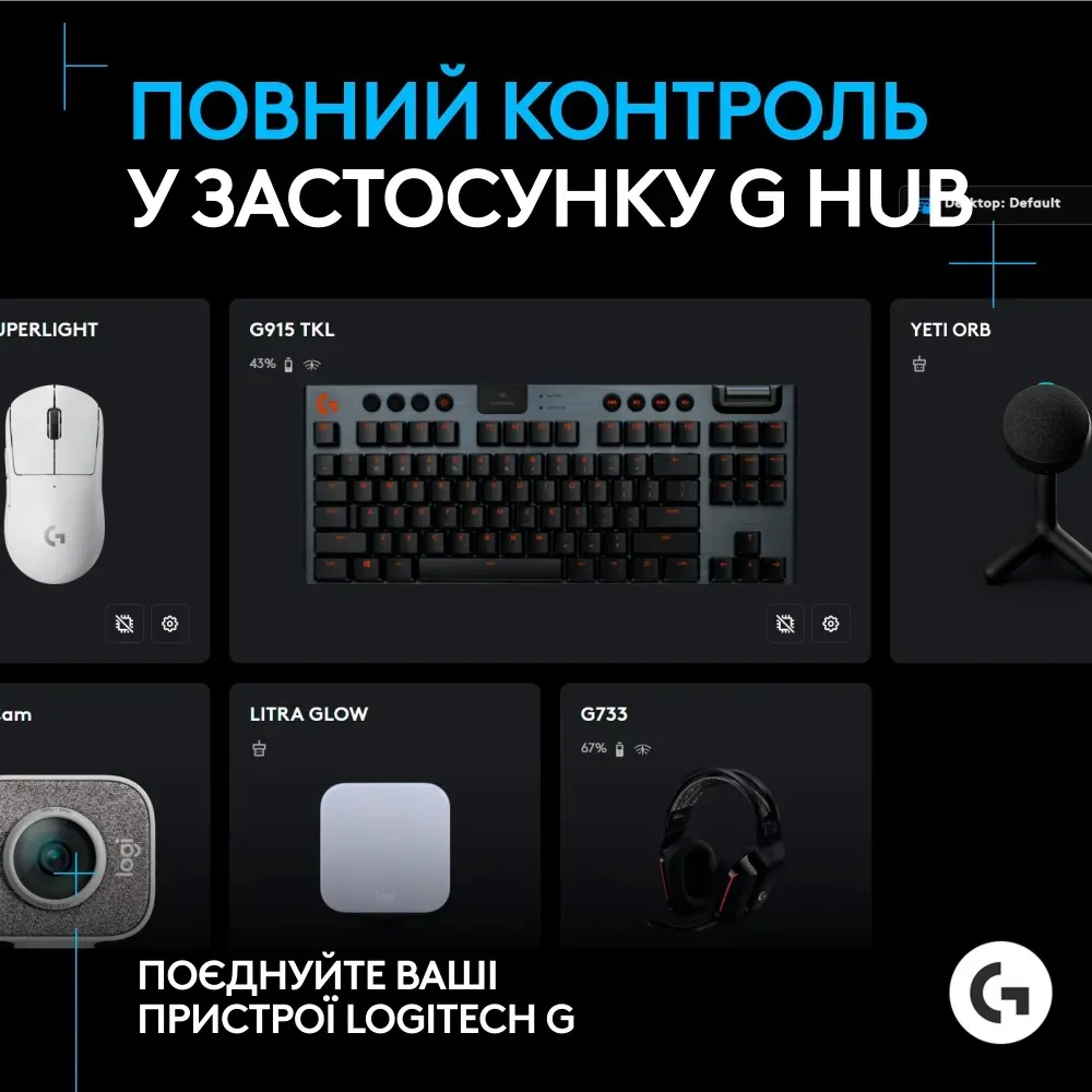 Мiкрофон Logitech G Yeti Orb RGB White (988-000558) - мініатюра 8