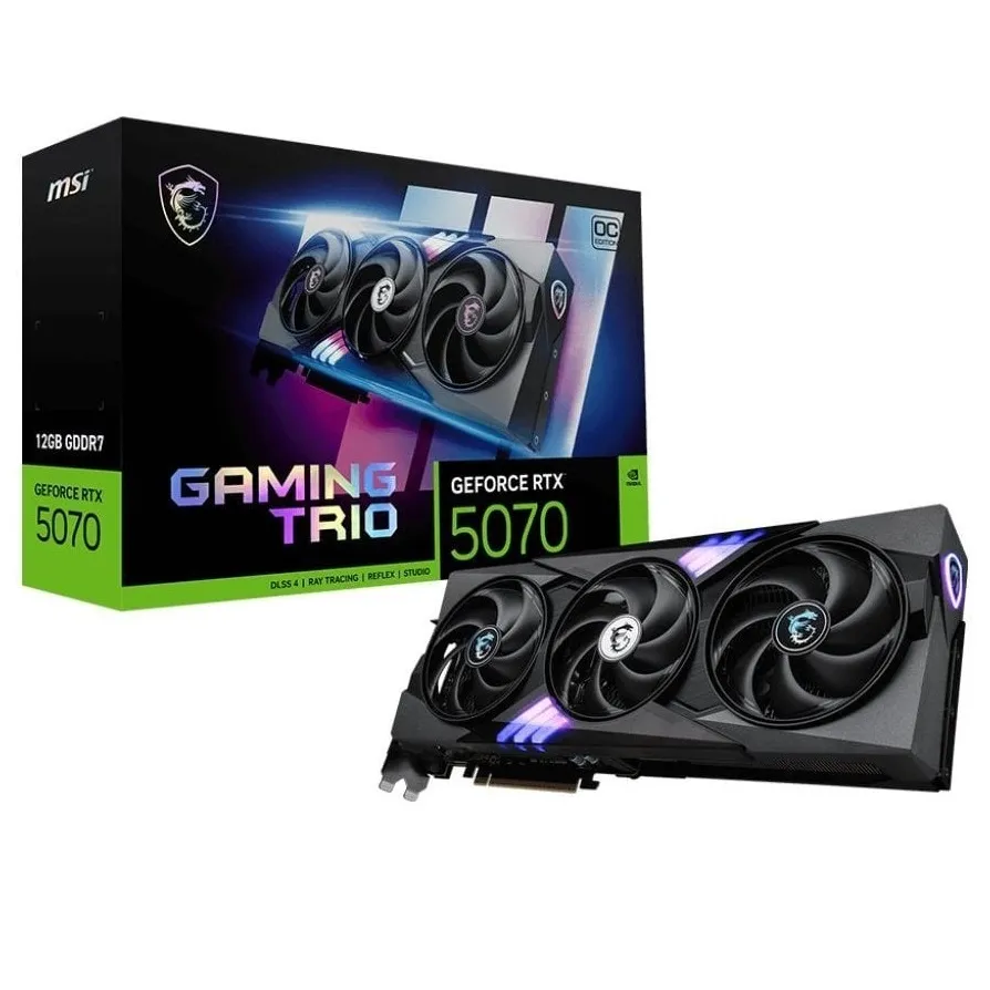 Відеокарта GF RTX 5070 12GB GDDR7 Gaming Trio OC MSI (GeForce RTX 5070 12G GAMING TRIO OC) - зображення 1