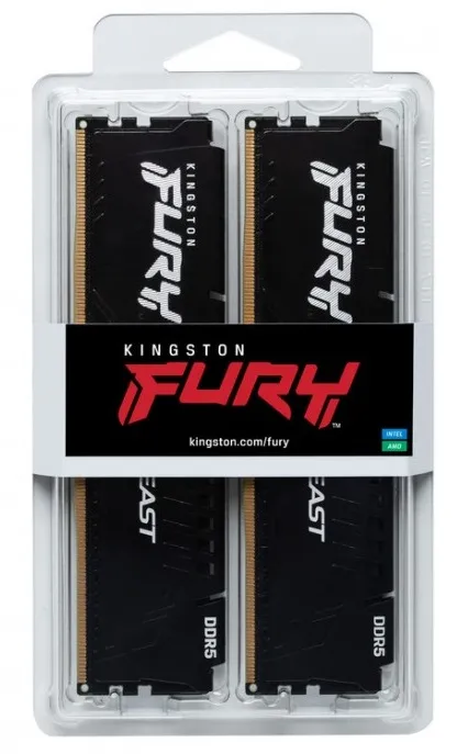 Модуль пам`яті DDR5 2x8GB/5600 Kingston Fury Beast Black (KF556C36BBEK2-16) - мініатюра 4