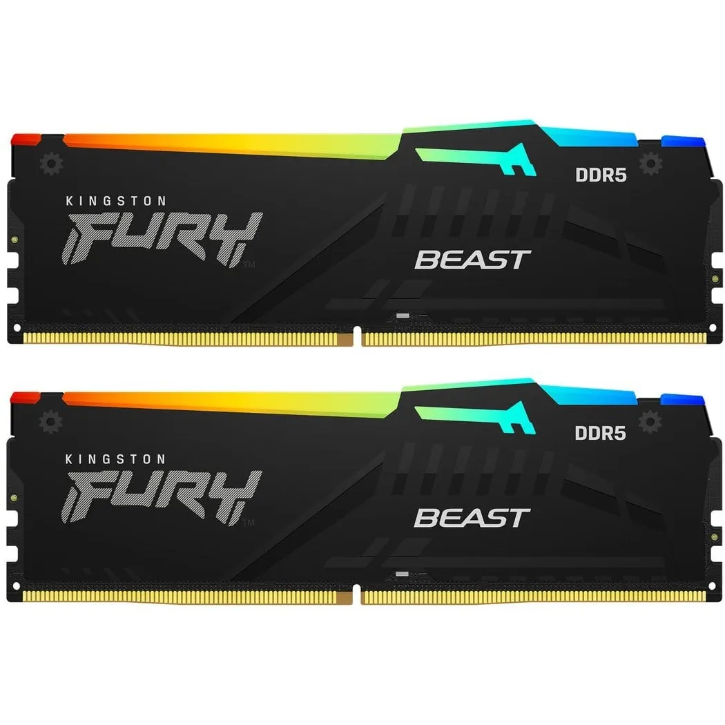 Модуль пам`яті DDR5 2x8GB/6000 Kingston Fury Beast RGB Black (KF560C36BBEAK2-16) - зображення 1
