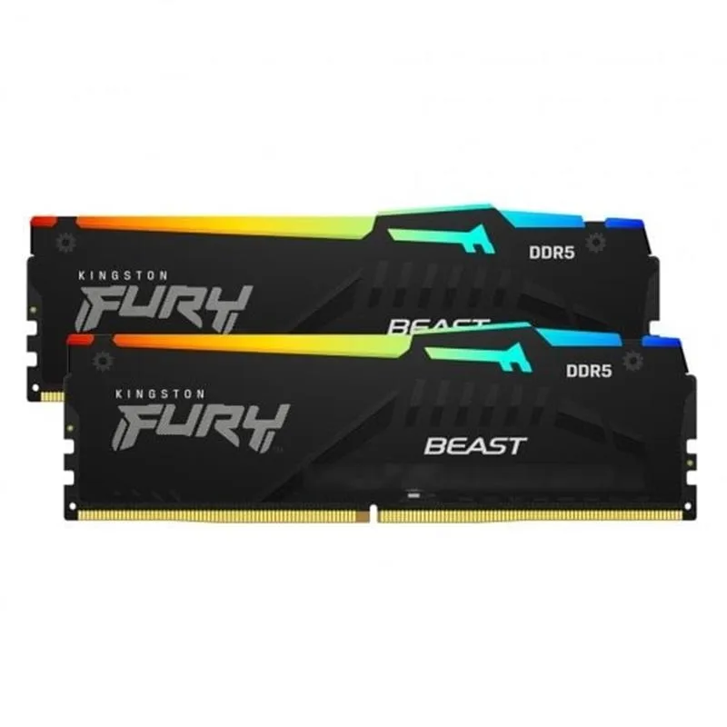 Модуль пам`яті DDR5 2x8GB/6000 Kingston Fury Beast RGB Black (KF560C36BBEAK2-16) - мініатюра 2