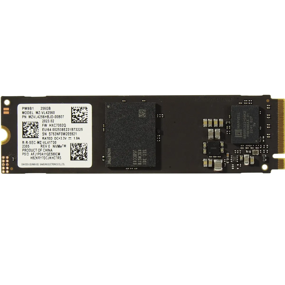 Накопичувач SSD  256GB Samsung M.2 PCIe 3.0 x4 TLC (MZVL4256HBJD-00BH1) - зображення 1