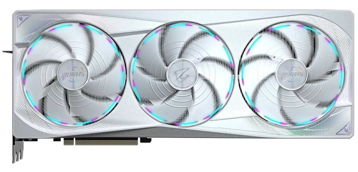 Відеокарта GF RTX 5080 16GB GDDR7 Aorus Master Ice Gigabyte (GV-N5080AORUSM ICE-16GD) - мініатюра 2