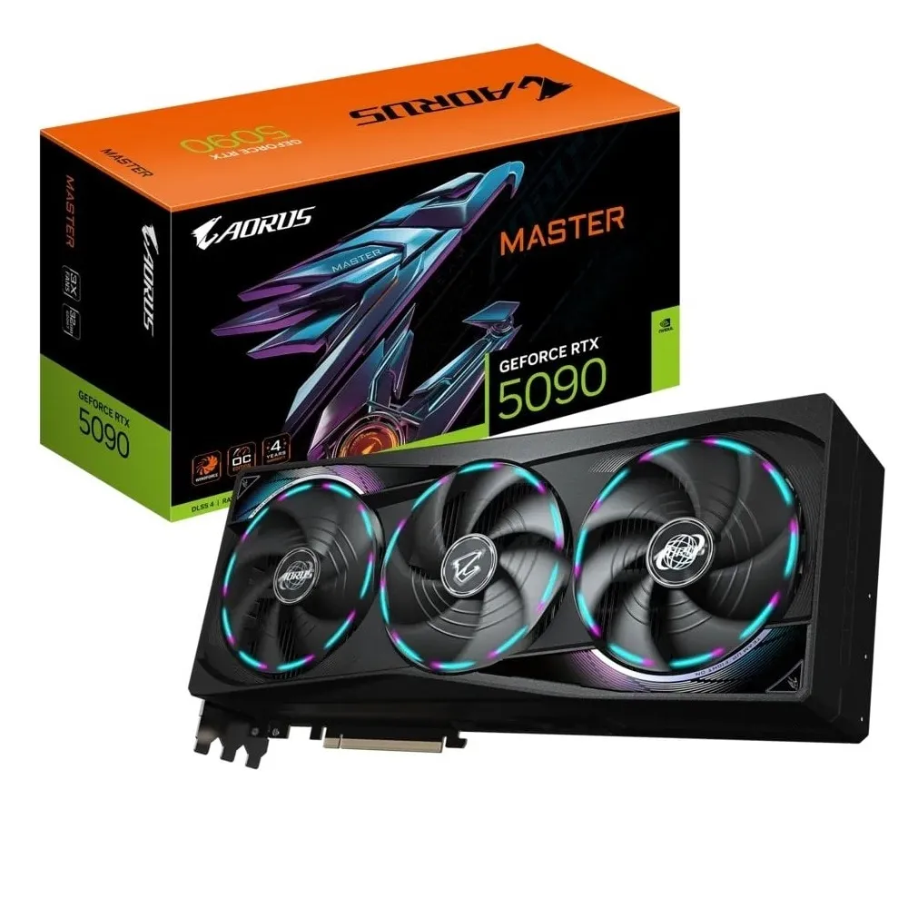 Відеокарта GF RTX 5090 32GB GDDR7 Aorus Master Gigabyte (GV-N5090AORUS M-32GD)