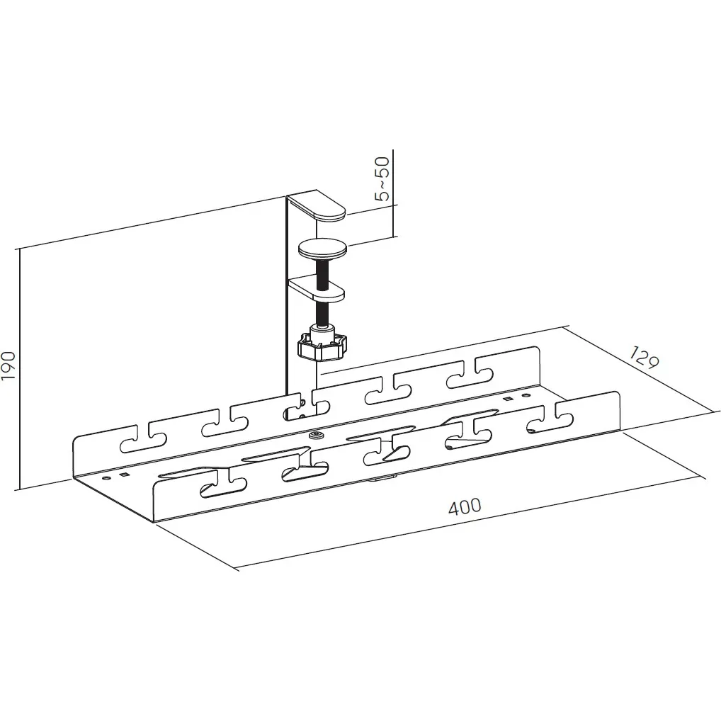 Органайзер для кабелю OfficePro CT230B Black - мініатюра 3