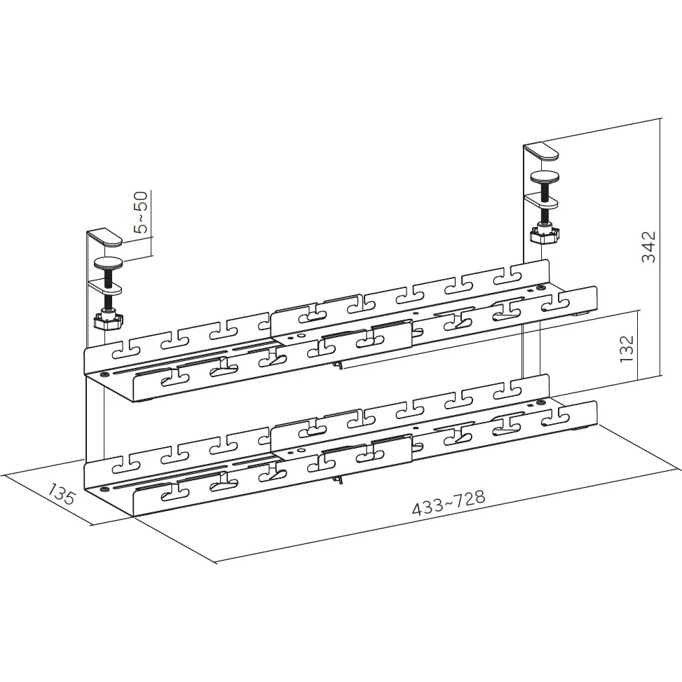 Органайзер для кабелю OfficePro CT690B Black - мініатюра 3