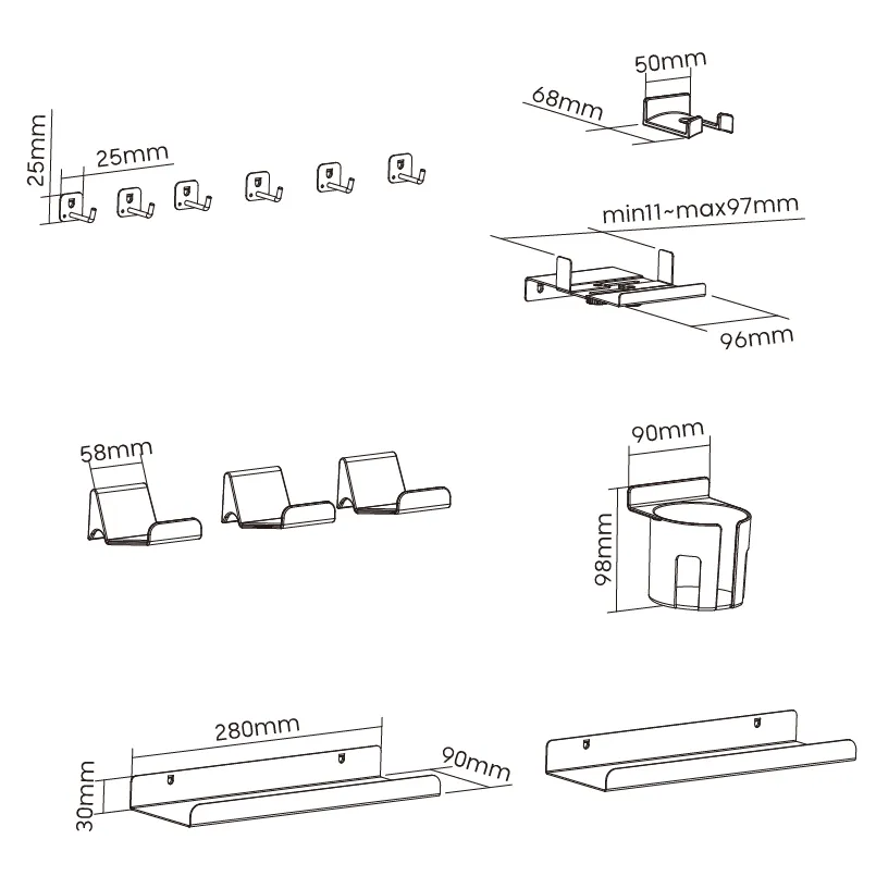 Набір аксесуарів для органайзера OfficePro OA510 Black - мініатюра 2