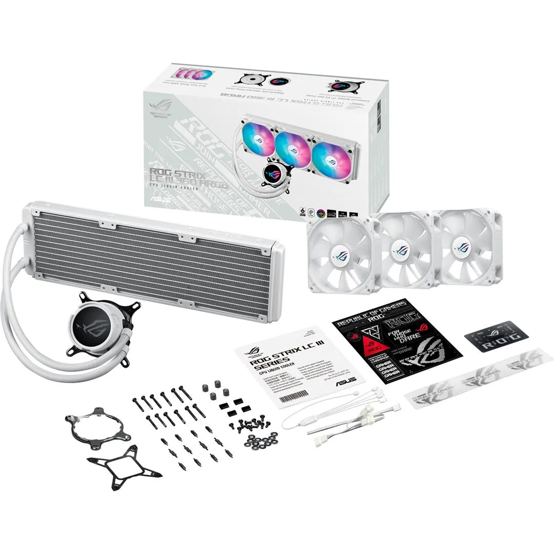 Система водяного охолодження Asus ROG Strix LC III 360 ARGB White (90RC00T2-M0UAY0) - мініатюра 10