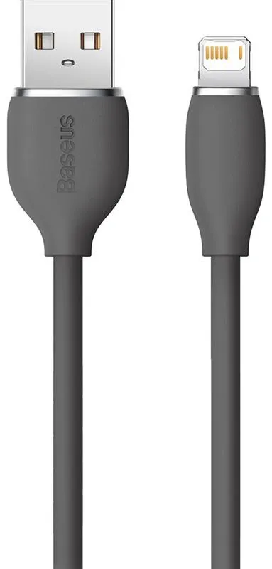 Кабель Baseus Jelly Liquid Silica Gel USB - Lightning (M/M), 2.4 A, 2 м, Black (CAGD000101) - мініатюра 2