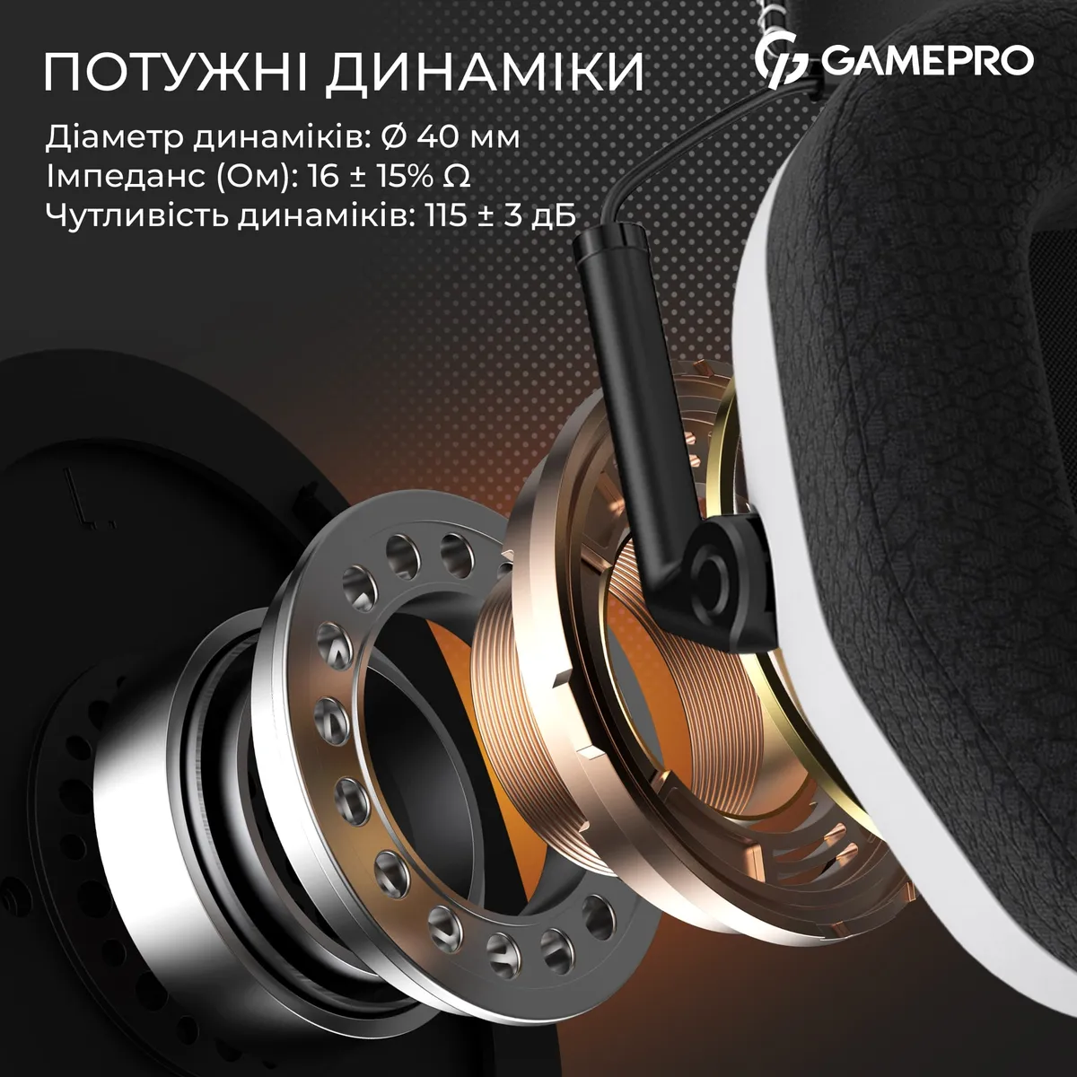 Бездротова ігрова гарнітура Gamepro Genesis Mercury Pro (HSW120W) 3-Mode - мініатюра 10