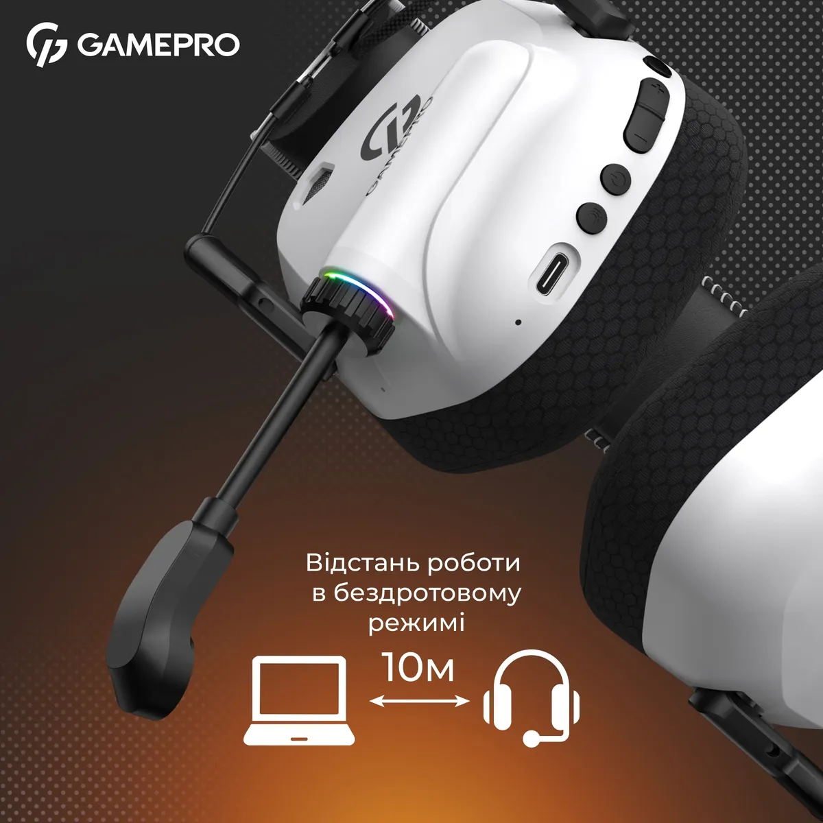 Бездротова ігрова гарнітура Gamepro Genesis Mercury Pro (HSW120W) 3-Mode - мініатюра 9