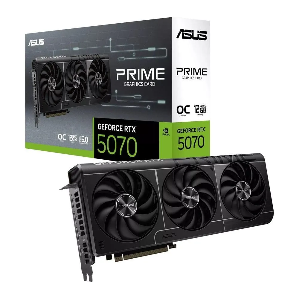 Відеокарта GF RTX 5070 12GB GDDR7 Prime OC Asus (PRIME-RTX5070-O12G) - зображення 1
