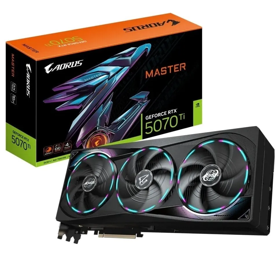 Відеокарта GF RTX 5070 Ti 16GB GDDR7 Aorus Master Gigabyte (GV-N507TAORUS M-16GD) - зображення 1