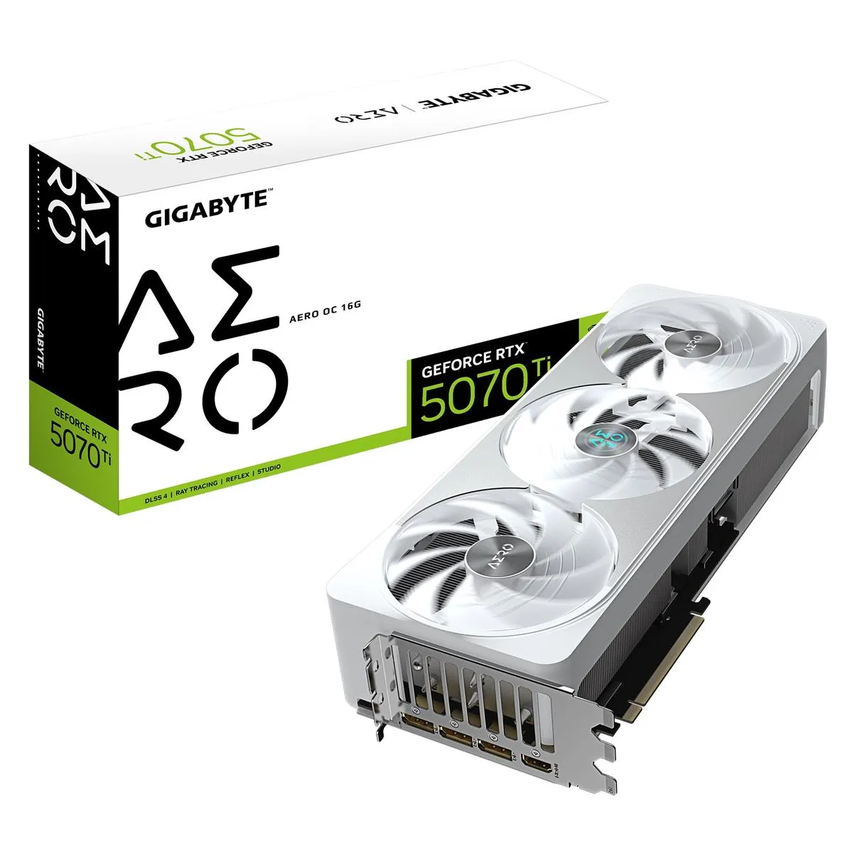 Відеокарта GF RTX 5070 Ti 16GB GDDR7 Aero OC Gigabyte (GV-N507TAERO OC-16GD) - зображення 1