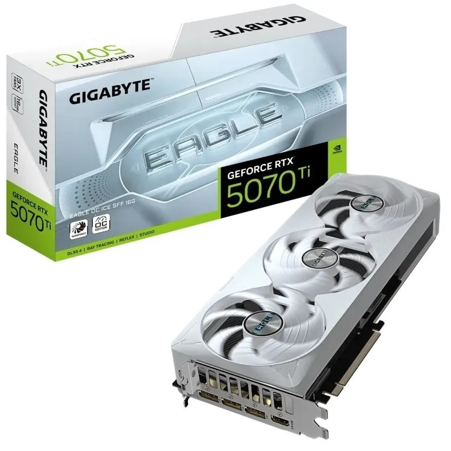 Відеокарта GF RTX 5070 Ti 16GB GDDR7 Eagle OC Ice Gigabyte (GV-N507TEAGLEOC ICE-16GD) - мініатюра 10