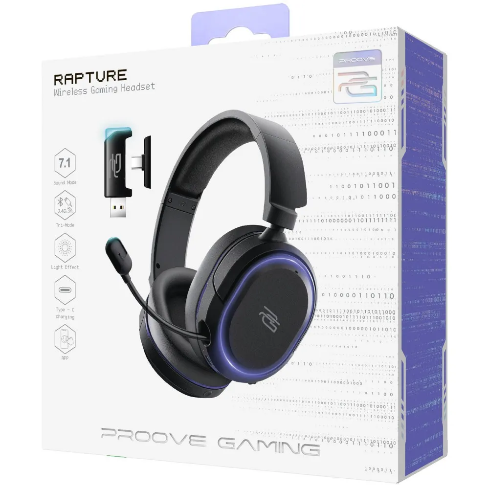 Бездротова ігрова гарнітура Proove Gaming Rapture (APP) (black) - мініатюра 2