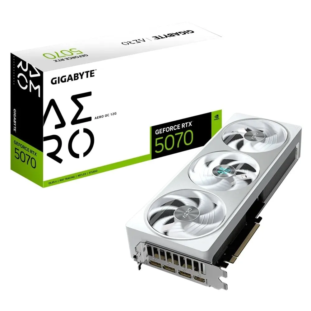 Відеокарта GF RTX 5070 12GB GDDR7 Aero OC Gigabyte (GV-N5070AERO OC-12GD) - зображення 1