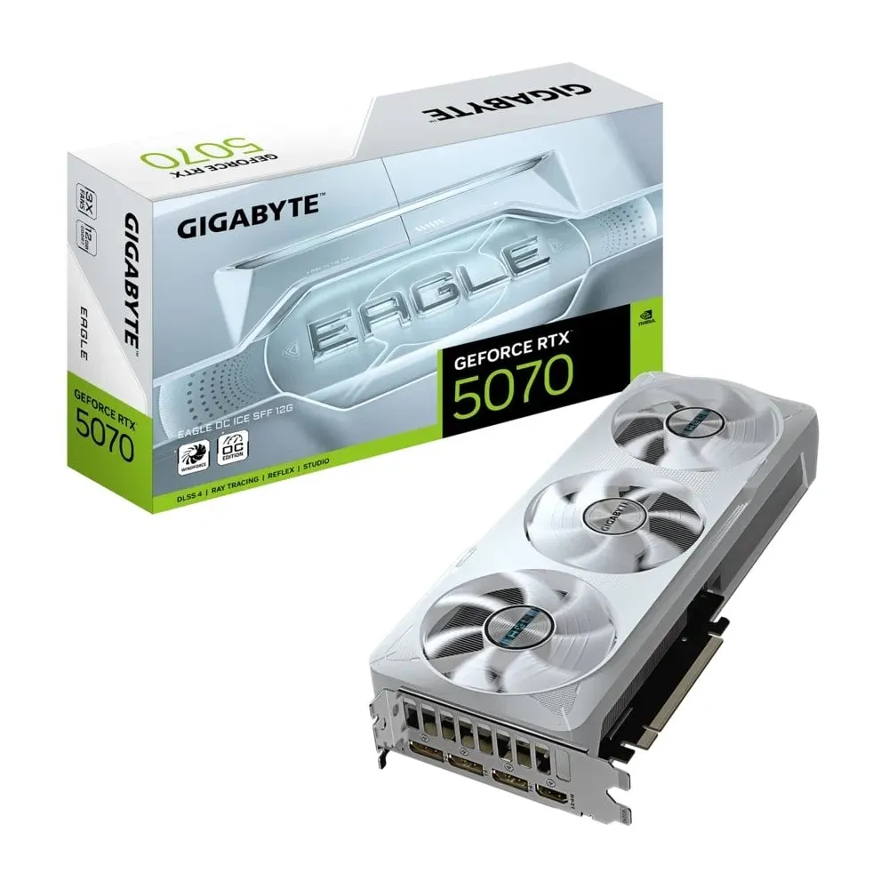 Відеокарта GF RTX 5070 12GB GDDR7 Eagle OC Ice Gigabyte (GV-N5070EAGLEOC ICE-12GD) - зображення 1