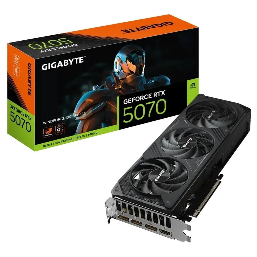Відеокарта GF RTX 5070 12GB GDDR7 Windforce OC SFF Gigabyte (GV-N5070WF3OC-12GD) - мініатюра 11