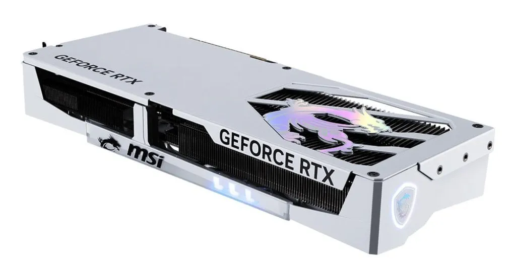 Відеокарта GF RTX 5070 12GB GDDR7 Gaming Trio OC White MSI (GeForce RTX 5070 12G GAMING TRIO OC WHITE) - мініатюра 3
