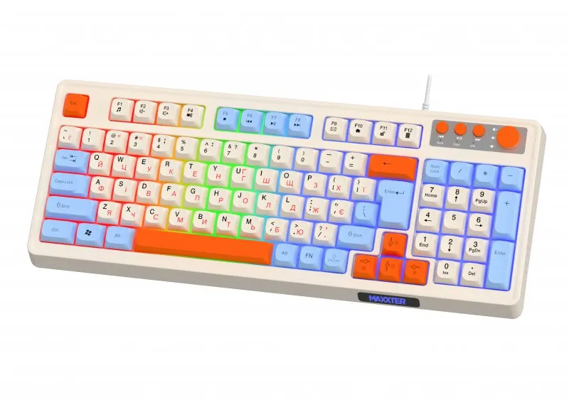 Клавiатура Maxxter KBG-3C01-UA White - мініатюра 2